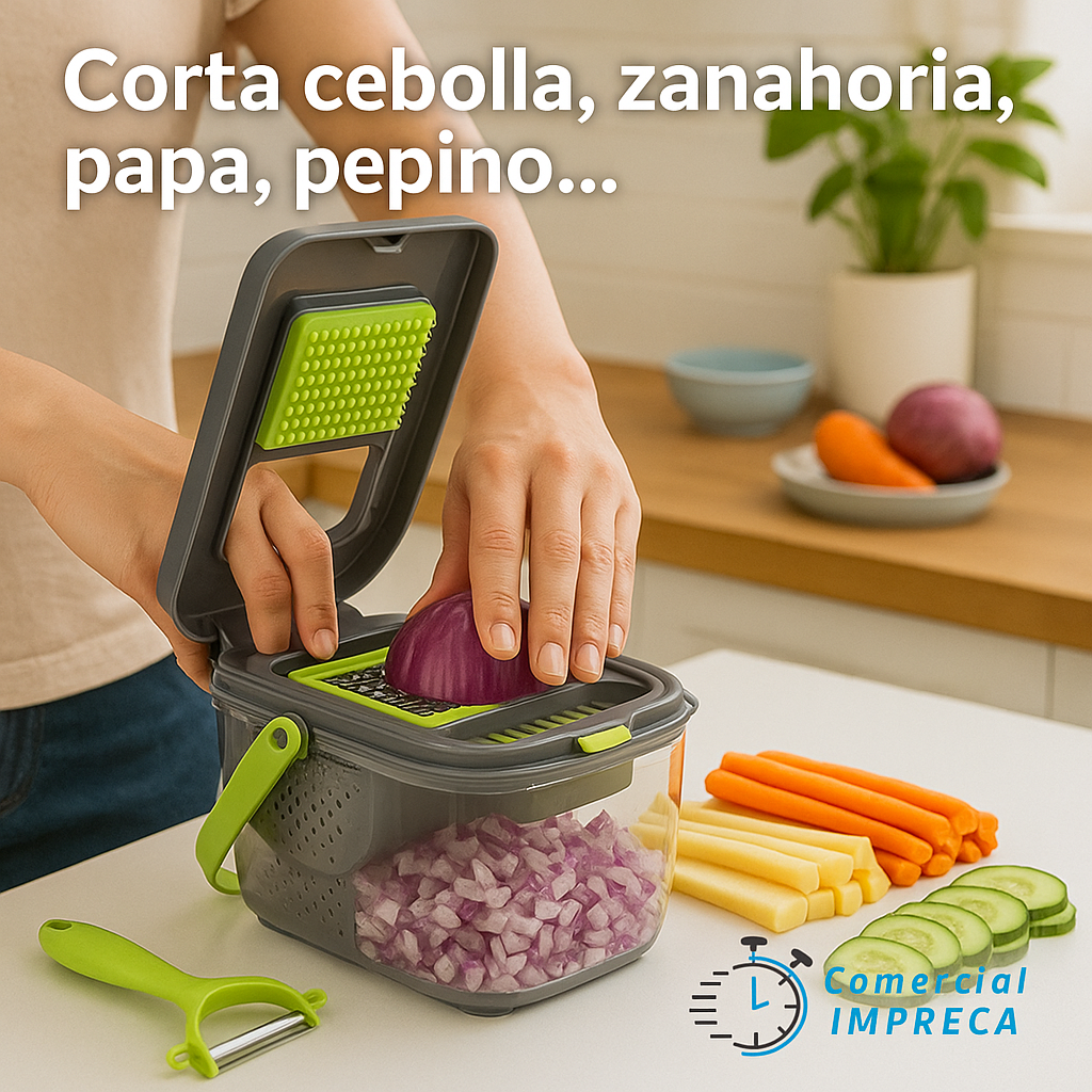 Picadora Multifuncional de Verduras - 22 Piezas 🥕🍅